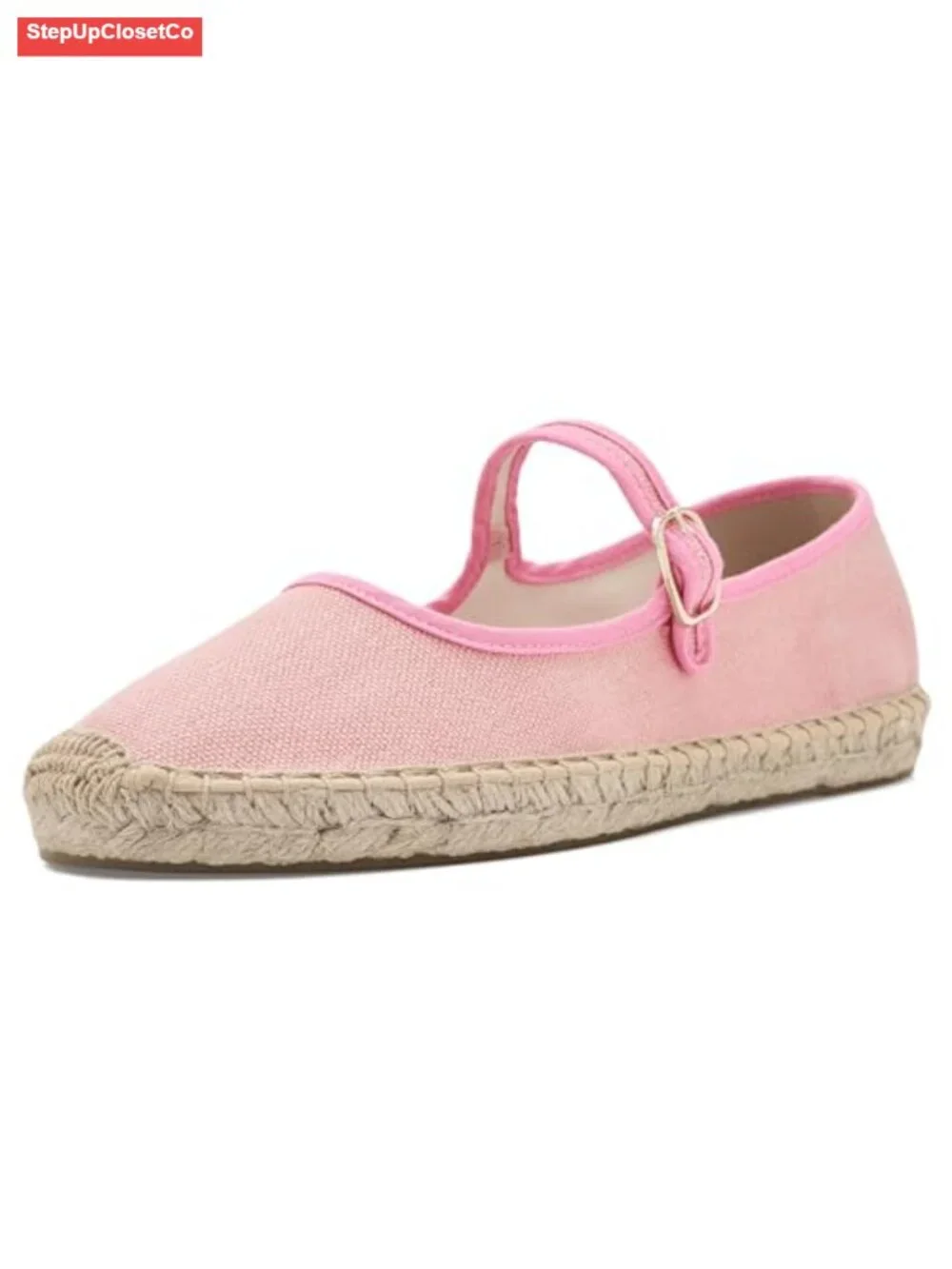 Soludos Mary Jane Espadrille Flat - Cotton Upper, Jute Sole - Women's Casual